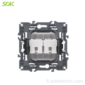 CAT3 Double TEL Power Outlet Europe -standardi